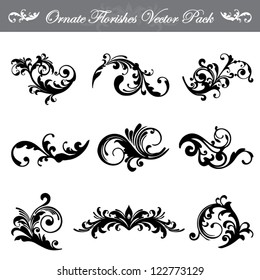 Ornate Flourishes Vector Pack