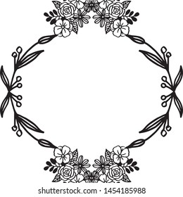 Ornate flower frame, pattern design unique, beautiful, for greeting cards. Vector
