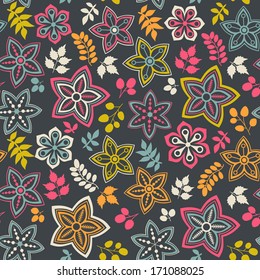 ornate flowers seamless texture,endless pattern