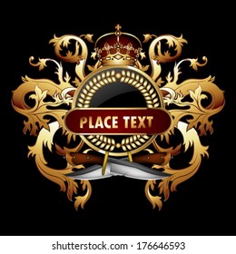 ornate frame with arms