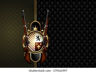 ornate frame with arms