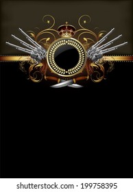 ornate frame with arms