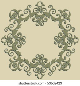marco ornamental, decoración barroca vectorial