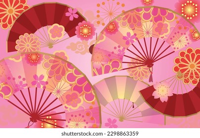 Ornate frame border Japanese pattern background
