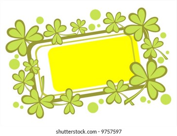 Ornate frame with clover  for St. Patrick's Day.