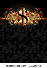 ornate frame with dollar