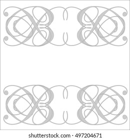 Ornate frame elements. Vector illustration