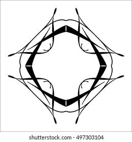 Ornate frame elements. Vector illustration