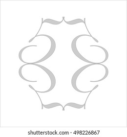 Ornate frame elements. Vector illustration