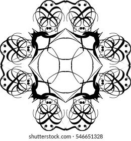 Ornate frame elements. Vector illustration