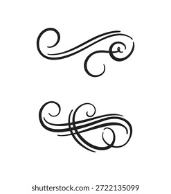 Elementos de quadro ornamentados. Vintage e decoração filigree. Elemento de espirais de rolagem e quadros de ornamento.