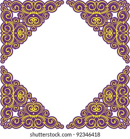 Ornate frame isolated on white