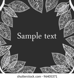 Ornate frame of leaves; vector