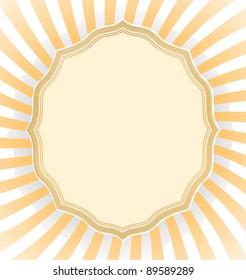 quadro ornamentado no plano de fundo dos raios solares