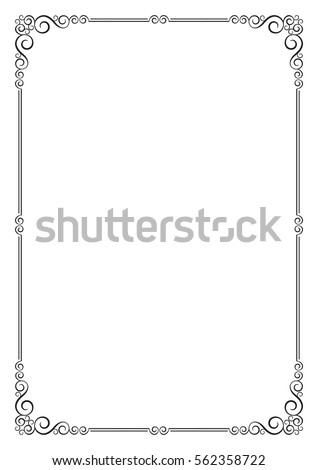 ornate frame template card certificate diploma stock vector royalty