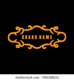 Ornate frame Vector design with line art style