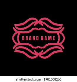 Ornate frame Vector design with line art style