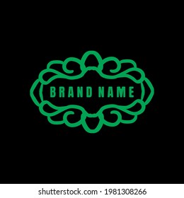 Ornate frame Vector design with line art style