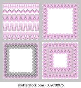 Ornate frame vector. Openwork stylish gentle vector frame for decoration of your works. A set of 4 patterns