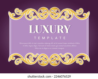 Ornate frame vintage ,text box  retro style  for design of invitations, frames, menus, labels and websites, Illustration EPS.