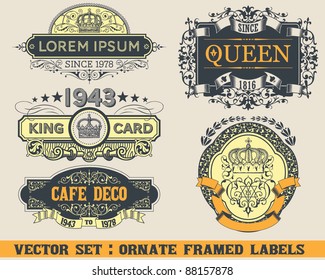 Ornate Framed Labels
