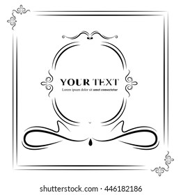 Ornate frames black color card