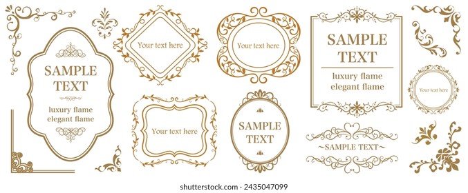 Ornate frames and borders. Vintage vector Set. Floral elements for design of monograms, invitations, frames, menus, labels and websites. 