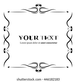 Ornate frames and card black color