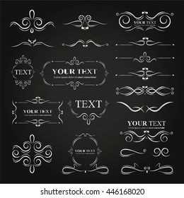 Ornate Frames Elements Silver Design Stock Vector (Royalty Free ...