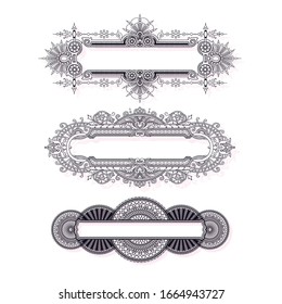 Ornate frames and frame elements.