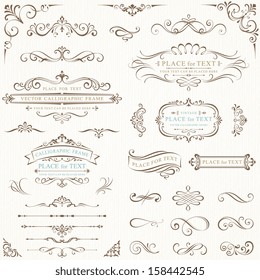 Ornate frames and scroll elements. - Shutterstock ID 158442545