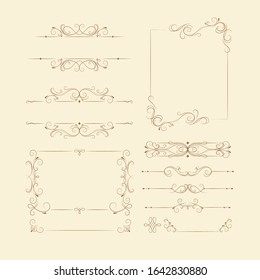 Ornate frames and scroll elements.