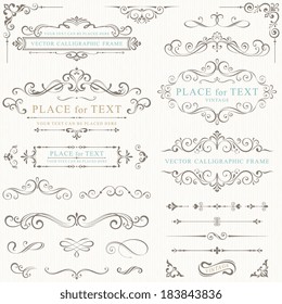 Ornate frames and scroll elements. - Shutterstock ID 183843836