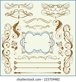 Ornate frames and scroll elements 