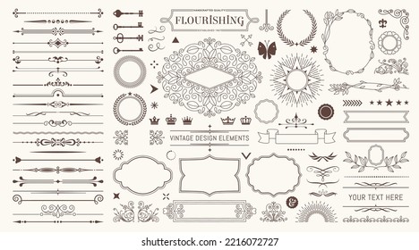 Ornate frames and scroll elements