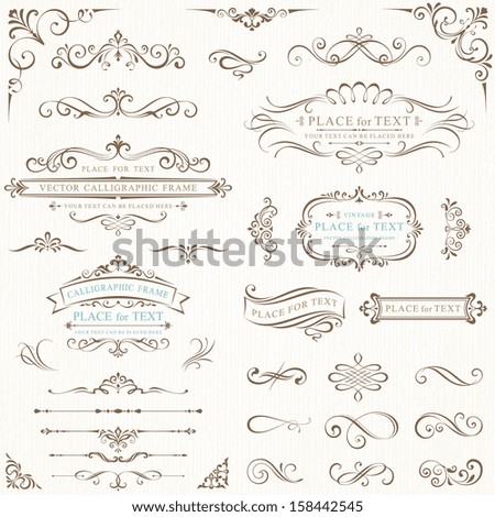 Ornate frames and scroll elements. 商業照片 © 