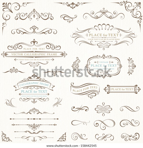 Ornate frames and scroll\
elements.