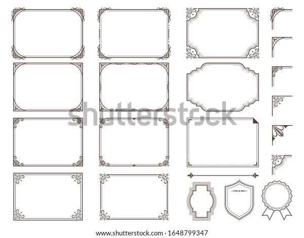 Ornate frames and scroll\
elements.
