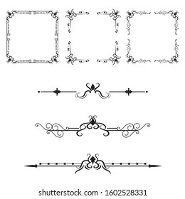 Ornate frames and Scroll elements. Classic Wedding.