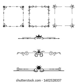 Ornate frames and Scroll elements. Classic Wedding.