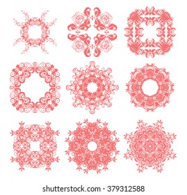 Ornate frames and scroll elements. vector