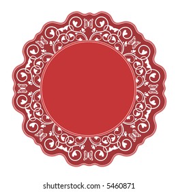 ornate fun frame (hearts on the coils /butterflies ) vector