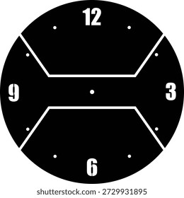 Ornate Geometric Clock Design for Laser Cut and CNC Router, Modern Wall Art Template for Wood and Metal