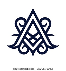Ornate Geometric Luxury Logo vector.