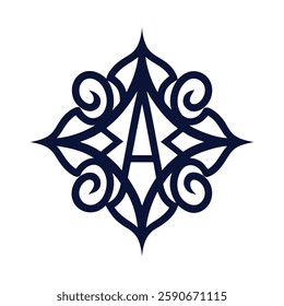 Ornate Geometric Luxury Logo vector.