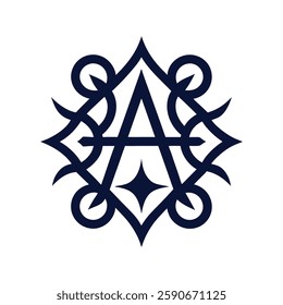 Ornate Geometric Luxury Logo vector.