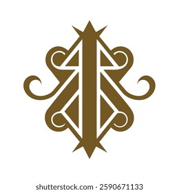 Ornate Geometric Luxury Logo vector.