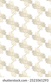 Verziertes geometrisches Muster mit gedämpften Blumen - Nahtloses Design