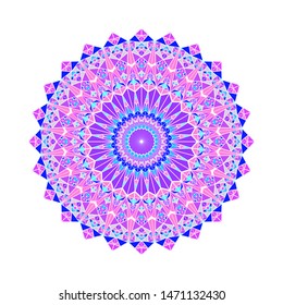 Ornate geometrical triangle pattern mandala - abstract polygonal vector art with triangles