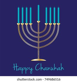 ornate gold menorah graphic